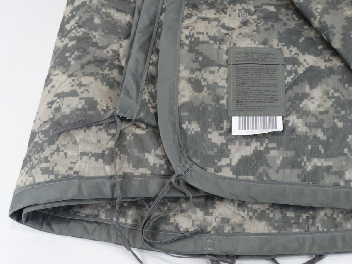 米軍実物 90’s デッドストック LINER WET WEATHER U.S. Military Poncho Liner | Genuine U.S. Army Woobie