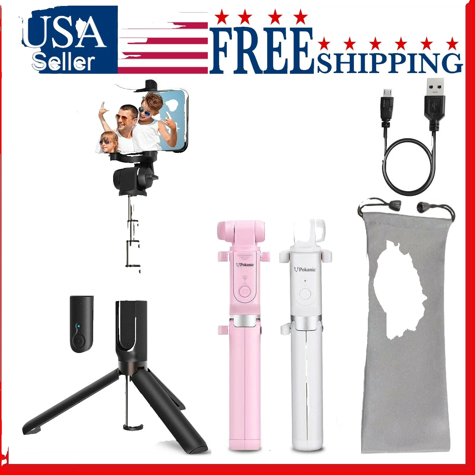 Palo de Selfie montajes y soportes para teléfonos celulares para Google Alcatel A5 LED