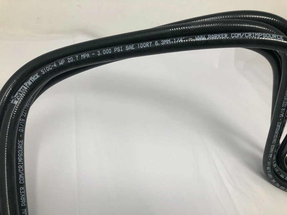 4-Parker 510C-4 Paraflex 3,000 PSI SAE 100R7 1/4" Flexible Hydraulic Hose 3' - Image 2 of 4