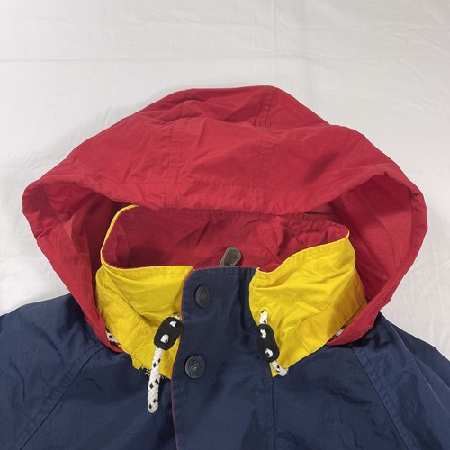 Giacca a vento vintage taglia M Tommy Hilfiger con cappuccio anni 90 logo scritto vela - Foto 20 di 24