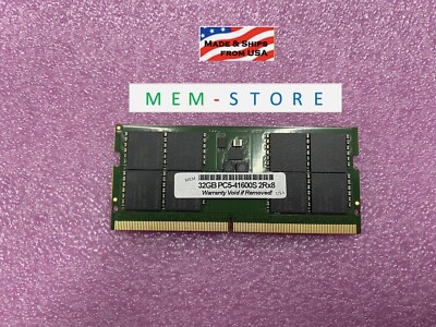 32GB SODIMM DDR5 RAM 5200 2Rx8 Compatible w/ Razer Blade 16