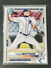 Tyler Mattison 2021 Bowman 1st Draft Chrome Parallel BDC-58 Prospect Rookie Card