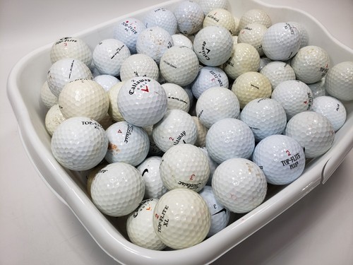 Bolas de golf blancas usadas / 36 unidades marcas mixtas ~ Titleist Top Flite Callaway Nike - Imagen 6 de 7