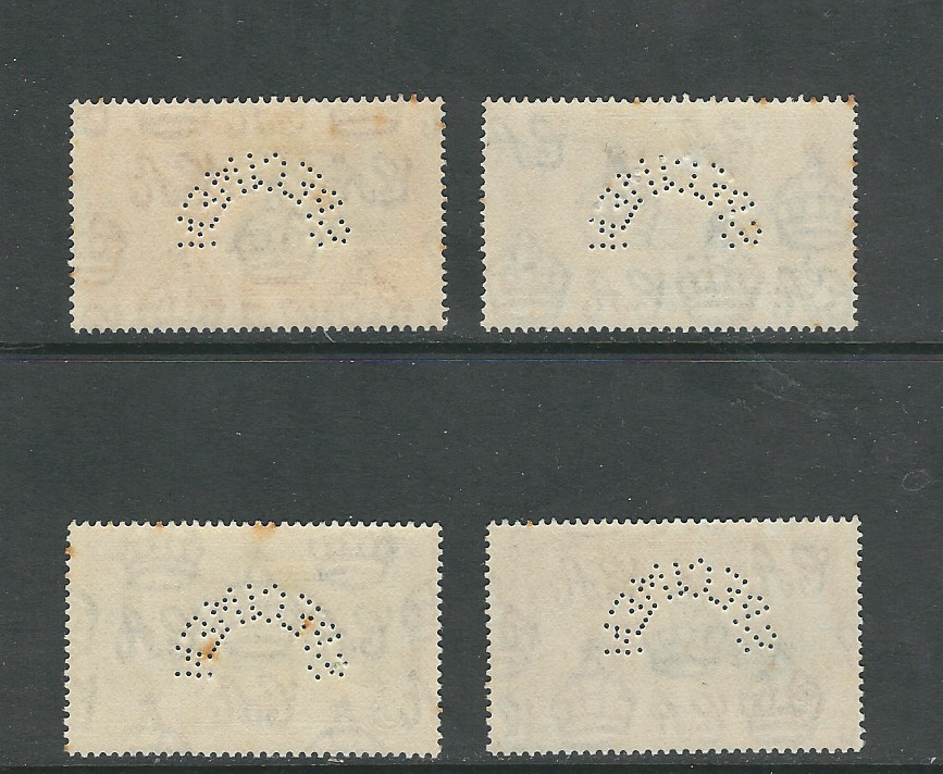 ST. HELENA 1935 SILVER JUBILEE (GIBBONS 124s-127s SPECIMEN) VF MLH