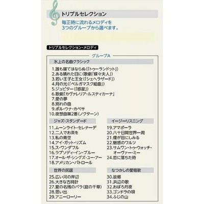 SEIKO Wall Clock RE576A radio analogue 53 songs Melody Rotary decoration Ivory