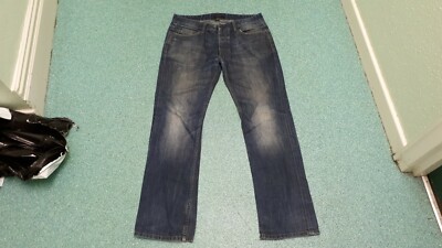 Firetrap Rom G2 Straight Waist 32'' Leg 32'' Faded Dark Blue Men's Jeans