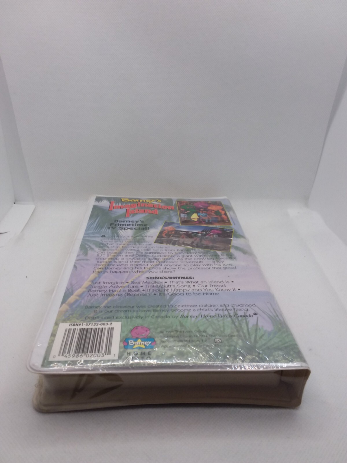 Barneys imagination island vhs 1994 sealed clamshell zellers sticker