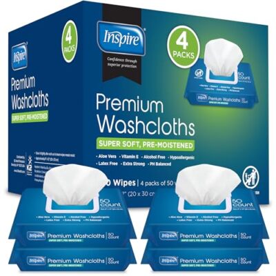 Adult Wet Wipes, Adult Wash Cloths, Adult Wipes for Incontinence & Cleansing ...