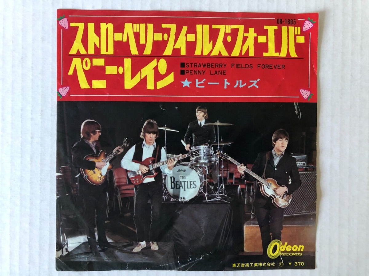 Beatles STRAWBERRY FIELDS FOREVER 1967 Odeon Japan RED Vinyl +
