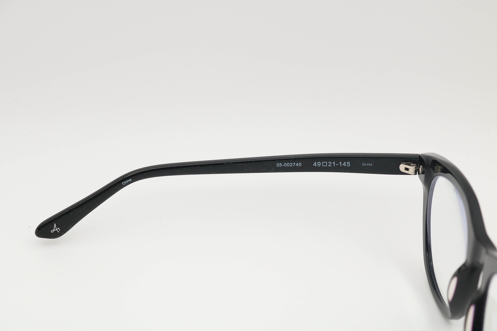 Amelia E Bella Shiny Black Cat Eye 35-002740 Eyeglasses Frames 49-21-145