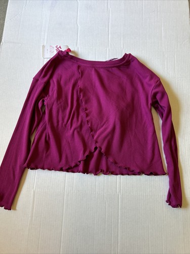 Girls Top - Justice M (10); 2-fer Fly Away Tee- Raspberry Radiance - NWT - Picture 4 of 6