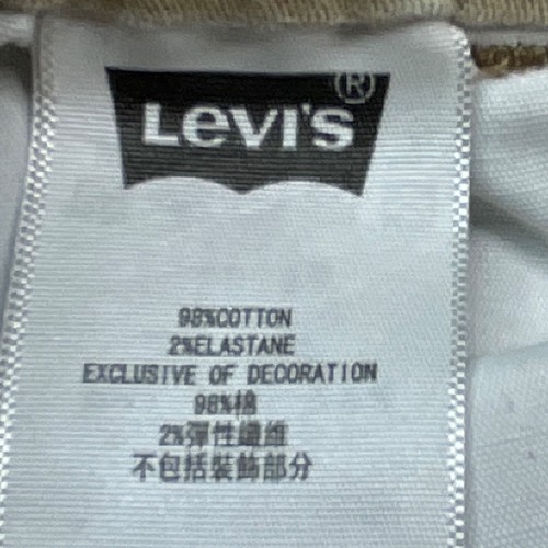 Levis Pants Girls Small Jeans Pull On Beige Adjustable Waist Zippered Hems 25x23 - Picture 9 of 18