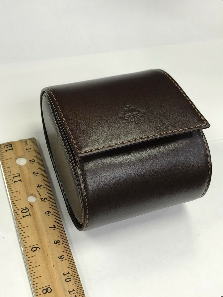 Patek Philippe ブラウン名刺入れ AUTHENTIC PATEK PHILIPPE WATCH TRAVEL CASE. BROWN LEATHER W