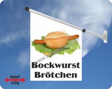 Flagge, Bockwurst Brötchen, Grill,Imbissbude, Imbiss,Essen,Bockwürstchen,Fahne