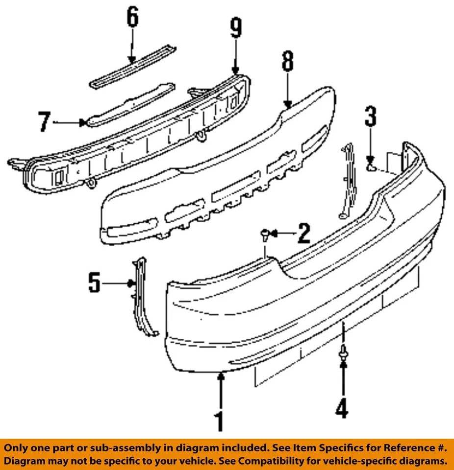 Rear Bumper Liftback Complete OEM 1994 1995 1996 1997 1998 1999 Toyota Celica - Imagem 3 de 4