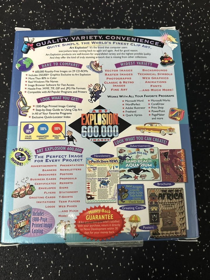 Windows ART EXPLOSION 600,000 Images Clip Art by Nova 29 Discs EUC Complete - Image 2 of 4