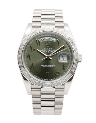 Rolex Day-Date Arabic Olive Dial 2022 228396TBR - Main Image