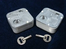 2 NEW SANKYO BRAHMS LULLABY REPLACEMENT WIND UP MUSIC BOX MOVEMENT / SAFETY KEY