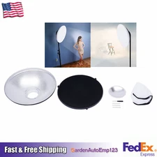 Studio Reflector 16" Beauty Dish Standard Bowens Mount Flash Head Strobe Mount|