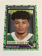 Braelon Allen 2024 Panini Score A Treat Rising Stars Green Bat #5 Jets RC