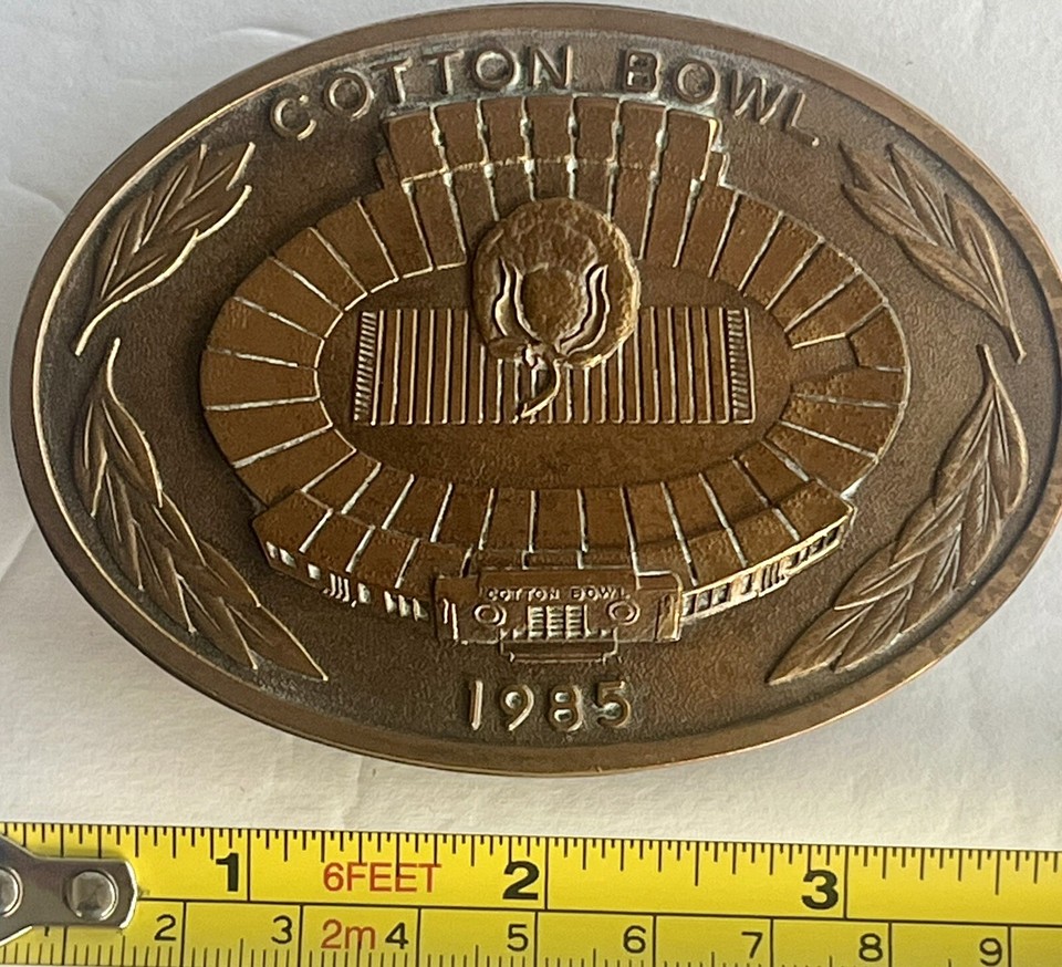 1985 Cotton Bowl Classic Belt Buckle Houston Cougars vs Boston College