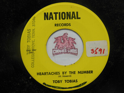TOBY TOBIAS: That Girl / Heartaches By The Number, 45 RPM VG+ (L1)