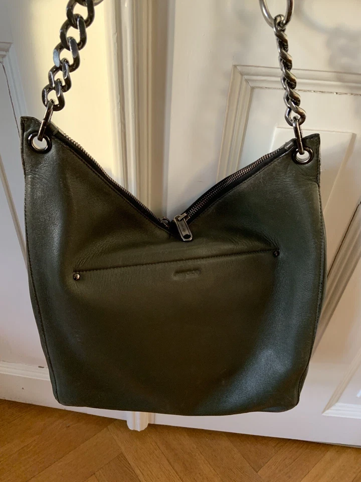Jimmy Choo Chain Hobo Bag Leder-Handtasche groß olive Tom Ford Beutel NP 2640€ - Bild 4 von 4