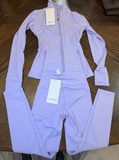 Lululemon define Jacket  Leggings lavender Set size 6