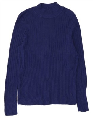 Marks & Spencer Damen Rollkragenpullover Pullover UK 16 Large Marineblau UP08