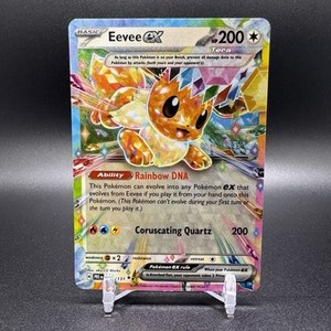 75 Stamped Pokemon TCG Card - Eevee Ex 075/131 (Prismatic Evolutions) - Double Rare Foil Single Card Pokemon Card 75 Stamped Pokemon TCG Card - Eevee Ex 075/131 (Prismatic Evolutions) - Double Rare Foil Single Card Pokemon Card