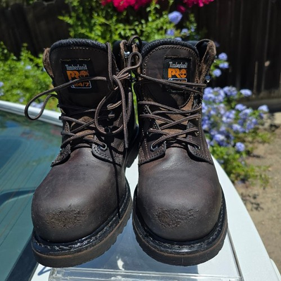 #ad Timberland PRO Pit Boss Steel Toe Work Boots Mens Size 8 M Brown Leather 33034 $39.99