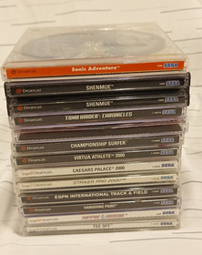 Sega Dreamcast 16 Game Lot Shenmue Sonic Adventure - Tested - Free Shipping