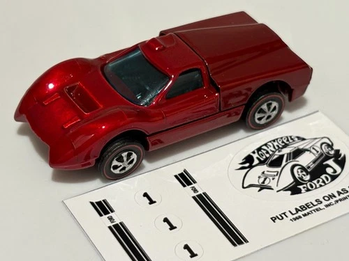 Vintage Hot Wheels Redline Ford J Car HK RARE PAINTED BASE Restored