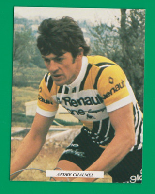 CYCLING cycling card ANDRE CHALMEL team Renault Gypsy 1978