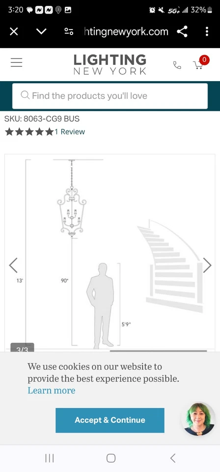 Golden Lighting's Heartwood 2 Tier - 9 Light Caged Foyer - Image 3 of 4
