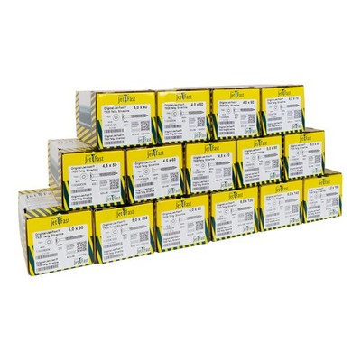 Jet-Fast Universalschrauben Spanplattenschrauben Set Silverline 5.100 Stück