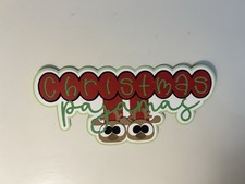 Christmas Pajamas Handmade Scrapbook Title Die Cut Paper Pieced