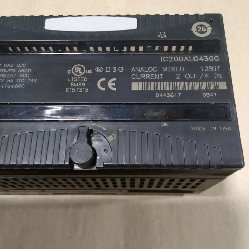 IC200ALG430G GE Fanuc Analog I/O Module W/ IC200CHS022J - Image 4 of 4