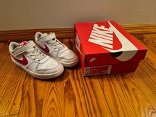 Nike Court Borough Low 2 - White Red Wrap Kids Unisex BQ5451-103 Size 2Y US