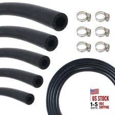 Fuel Line Hose Kit With 30Pcs Clamps,3/8" 5/16" 1/4" 1/2" 3/16" ID 3.3FT 5PCS
