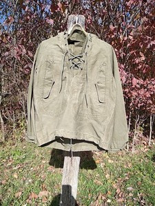 PARKA MAN'S WET WEATHER w/ Hood Small 1967 Vietnam Army Navy Military Anorak