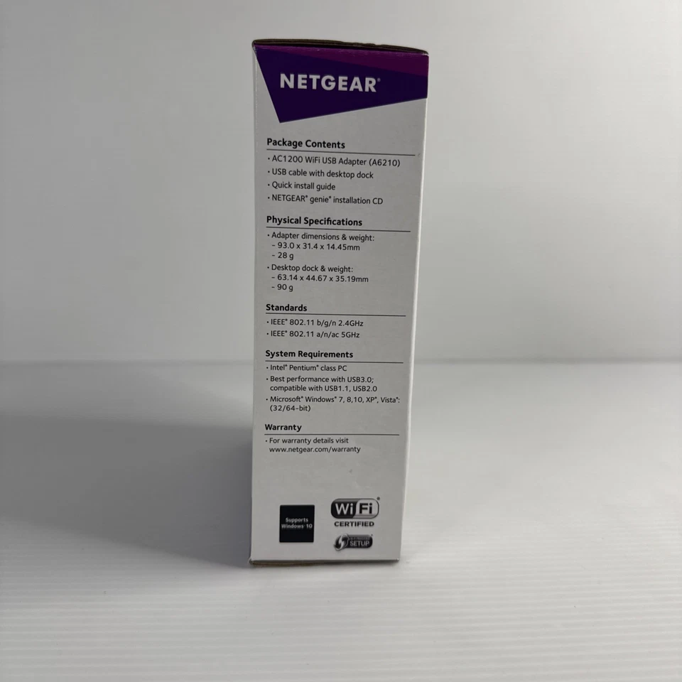 Netgear AC1200 Wi-Fi Adapter USB 3.0 802.11ac Dual Band High Gain Antenna NEW - Image 3 of 4