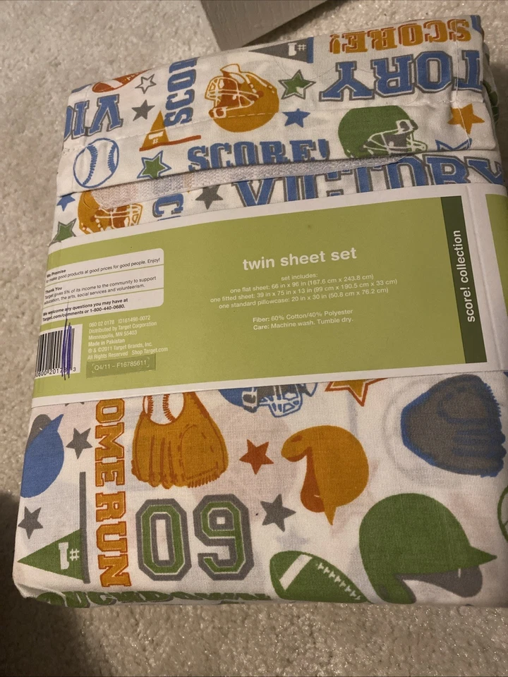 New In Package 3 piece Circo Score! Collection Sports Twin Sheet Set - Image 3 of 4