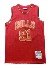 Mitchell Ness Dennis Rodman Chicago Bulls 91 Jersey 1997-98 NBA Men s