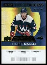2021-22 Upper Deck Credentials #83 Philippe Maillet Yellow #/249