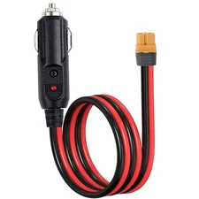 OUQYLG XT60 to Car Cigarette Lighter Plug Cigarette Lighter 12AWG XT60 Adapte...