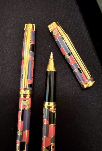 Stylo S.T. Dupont Elysée Paris Luxueux - Plume Ou Bille - Garnitures Plaquées Or 18K - Avec écrin