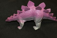 Vintage Imperial 1985 stegosaurus dinosaur plastic purple and gray