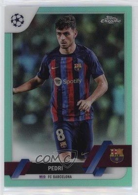 2022 Topps Chrome UEFA Club Competitions Aqua Refractor 147/199 Pedri #136 b6y