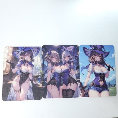 Lisa Genshin Impact Anime Waifu Art Oversized Board A6 Lot of 3